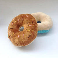 Donuts Dog Plush Squeak Toy